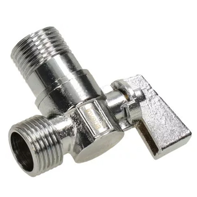 Кран шаровой для сантехнических приборов наружная/наружная резьба НН 1/2" угловой флажок Хром FIV 7700С025