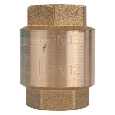 Обратный клапан с внутренней резьбой с пластиковым затвором, латунь, Stout SVC-0002(12)