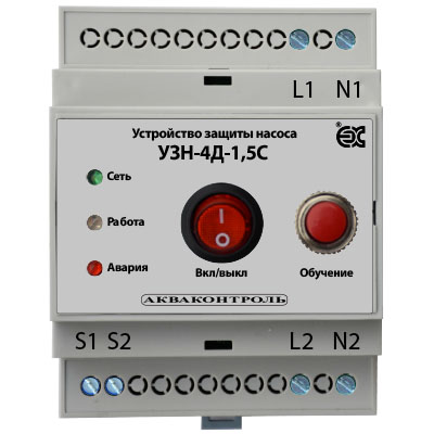 Устройство защиты УЗН-4Д-1,5С 1,5 кВт скважинных насосов на DIN рейкуExtra Акваконтроль 6036002430