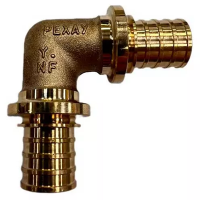 Угол для труб из сшитого полиэтилена равнопроходный Рехау Rautitan MX DZR латунь