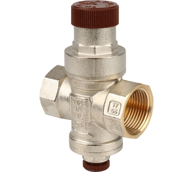 Регулятор давления воды ВВ 3/4" Ру=1-4 бар с отводом под манометр никель Itap 3610034