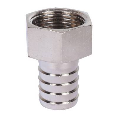 Штуцер латунный внутренняя резьба никелированный Stout