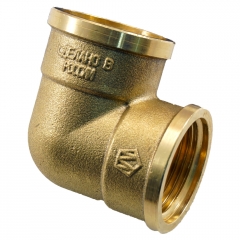 Угол латунный внутренняя/внутренняя резьба ВВ 3/4" Богородск 1455011