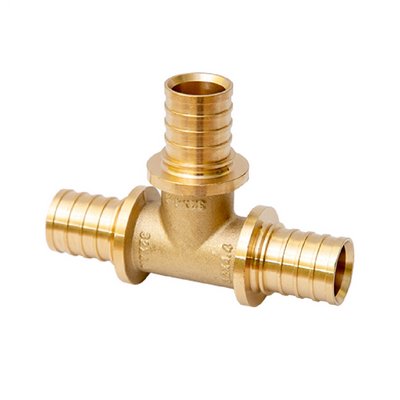 Тройник равнопроходной для труб из сшитого полиэтилена MVI латунь