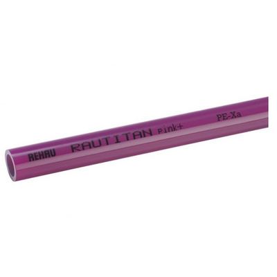 Рехау Труба PEX-а Rautitan Pink с кислородным барьером, розовая (цена за 1 м)