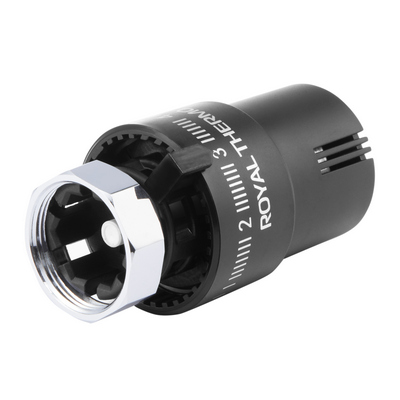Головка термостатическая (термоголовка) M30x1,5 жидкостная Чёрный Royal Thermo RTO 08.03