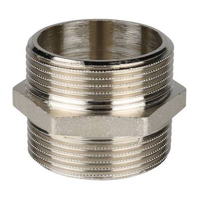 Ниппель латунный наружная резьба никелированный Stout