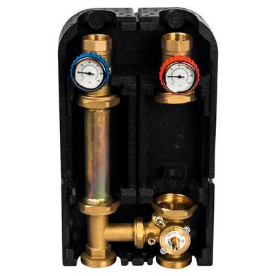 Насосная группа с 3-ходовым приводным смесителем Ду32 в теплоизоляции (без насоса) Stout SDG-0007-003201