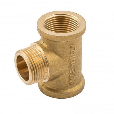 Тройник внутренняя/наружная/внутренняя резьба Elsen Metalit латунь