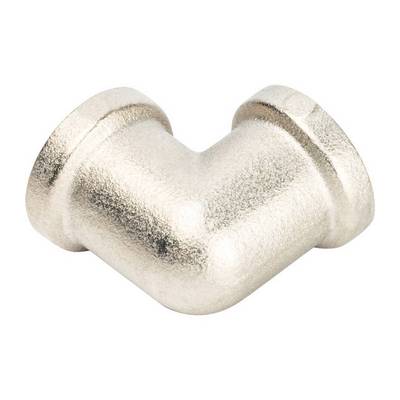 Угол латунный внутренняя резьба никелированный Stout