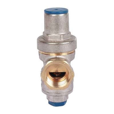 Регулятор давления воды ВВ 1/2" Ру=1-5,5 бар PN16 поршневой с отводом под манометр Никель Stout SVS-1010-000015