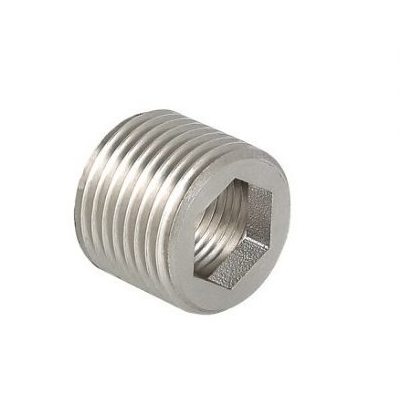 Футорка латунная наружная/внутренняя резьба под шестигранник никелированная Valtec