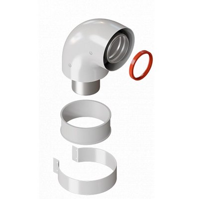 Отвод дымохода 90° Ø60/100L FF Royal Thermo RTF07.050