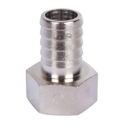 Штуцер латунный внутренняя резьба никелированный Stout