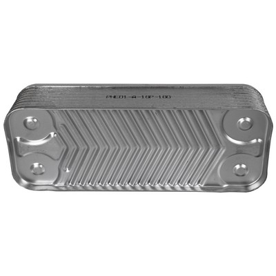 Теплообменник вторичный 16 пластин для котлов Ariston 65104333 BAXI Eco Classic, Eco Nova 63041310091P / 6304131043 / 17B1901630)