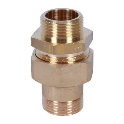 Американка латунная наружная/наружная резьба под конус с прокладкой O-ring Stout