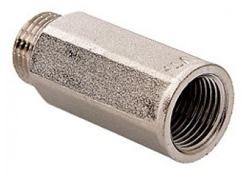 Удлинитель латунный внутренняя/наружная резьба никелированный Valtec