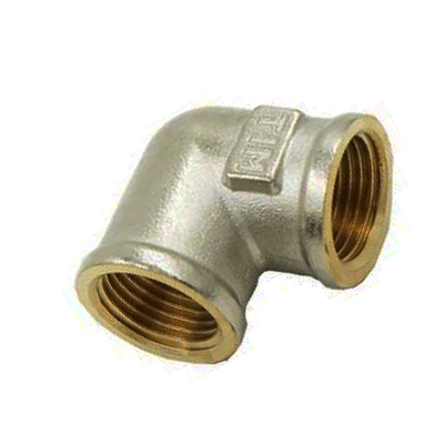 Угол переходной латунный внутренняя/внутренняя резьба ВВ 3/4"х1/2" никелированный Tim LF032N