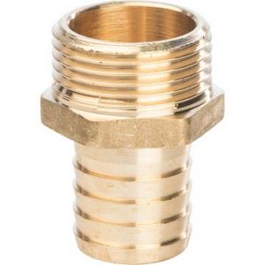 Штуцер латунный наружная резьба никелированный Stout