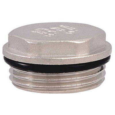 Заглушка (пробка) латунная с НАРУЖНОЙ резьбой НР 1" никелированная Tim M301-4