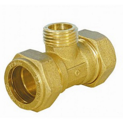 Тройник комб. НАР 22х1/2"х22 Медь обж. Comisa