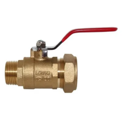 Кран шаровой для гофрированной трубы с наружной резьбой Lavita