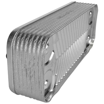 Теплообменник вторичный 16 пластин для котлов Ariston 65104333Ariston Uno、Beretta、Elexia、Fondital、Biasi、Viessmann Termal 16P(17B1901600）
