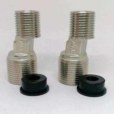 Эксцентрик латунный НАРУЖНАЯ резьба НН 3/4"х1/2" никелированный Tim SLM023N