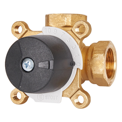 Клапан трёхходовой смесительный с внутренней резьбой ВР 3/4" Stout SVM-0003-012002