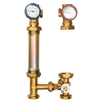 Насосная группа с 3-ходовым приводным смесителем Ду25 в теплоизоляции (без насоса) Stout SDG-0007-002501