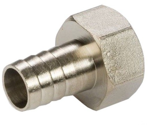 Штуцер латунный внутренняя резьба никелированный Stout