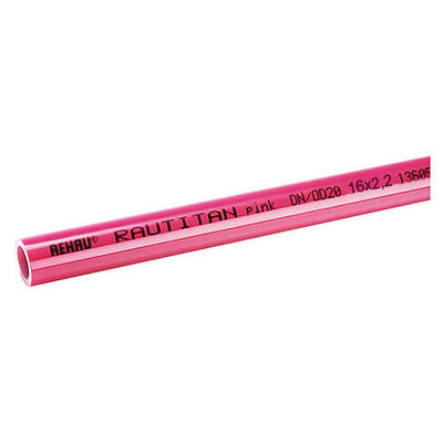 Рехау Труба PEX-а Rautitan Pink с кислородным барьером, розовая (цена за 1 м)