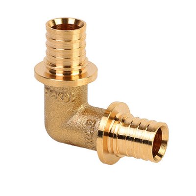 Угольник аксиальный равнопроходной для труб из сшитого полиэтилена MVI латунь