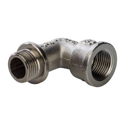Угольник 90° с упором НВ никель Stout SFT