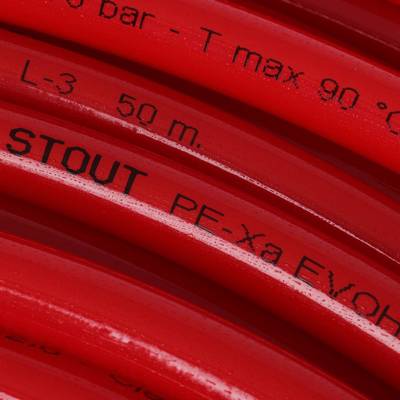 Stout Труба PE-Xa/Evoh тип SPX с антидиффузионным слоем для отопления, красная (цена за 1 м)
