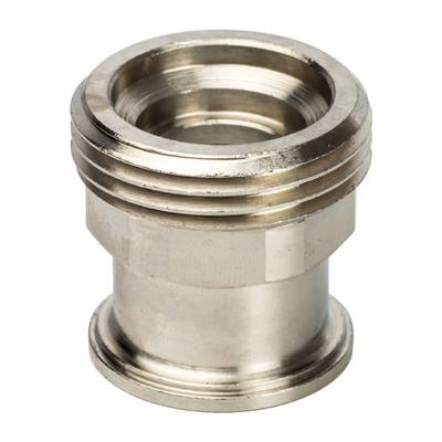 Соединение разъёмное латунное прокладка никелированное Stout