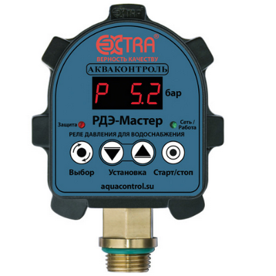 Реле давления электронное РДЭ-М 10-2,2 кВт-5% НАР 1/2" Extra Акваконтроль 1802150000