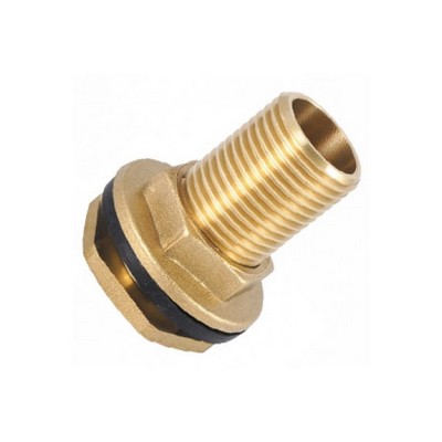 Врезка латунная наружная резьба с контрогайкой Tim