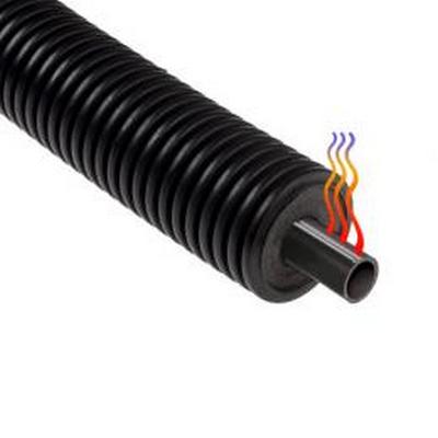 Теплотрасса однотрубная на ХВС 63x5,8/140 с греющим кабелем 10 Вт/м Terrendis C14063W10