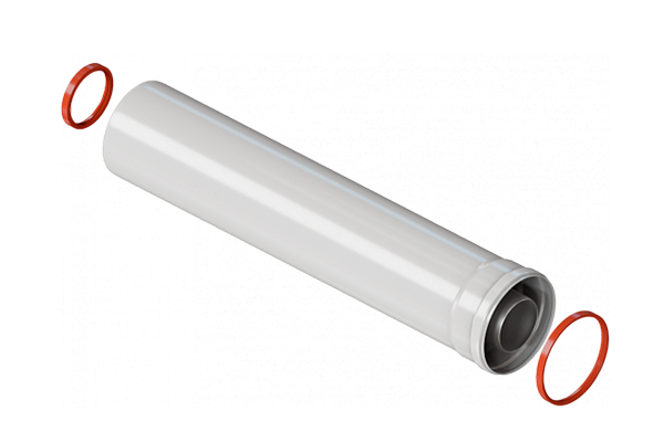 Удлинение дымохода коаксиальное Ø60/100L, L=500 мм Royal Thermo RTF05.030