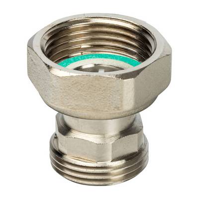 Соединение разъёмное латунное прокладка никелированное Stout