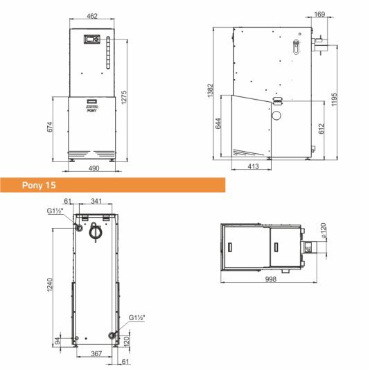 Котёл пеллетный автоматический Zota Pony 15 ZP4931120015