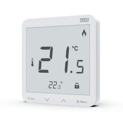 Беспроводной комнатный регулятор ST-R-8pz PLUS программируемый Tech  серия 4/8/9/X , с датчиком  влажности