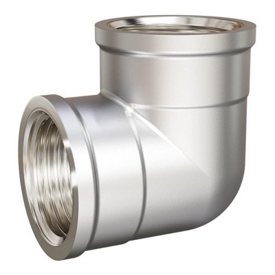 Угол латунный внутренняя/внутренняя резьба никелированный LD Pride