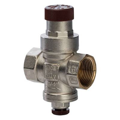 Редуктор давления Stout вн-вн 3/4" 1-4 бар PN16 поршневой БЕЗ манометра Никель