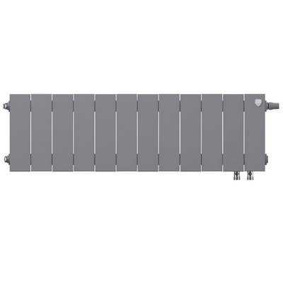 Радиаторы Royal Thermo PianoForte 200 Silver Satin VDR биметаллические, серебристые нижнее правое подключение