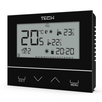 Терморегулятор проводной двухпозиционный программируемый ST-292v3 Tech серия 5/10, с датчиком  влажности