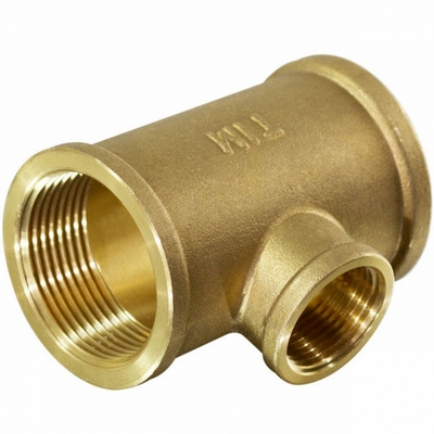 Тройник латунный переходной с внутренней резьбой Tim