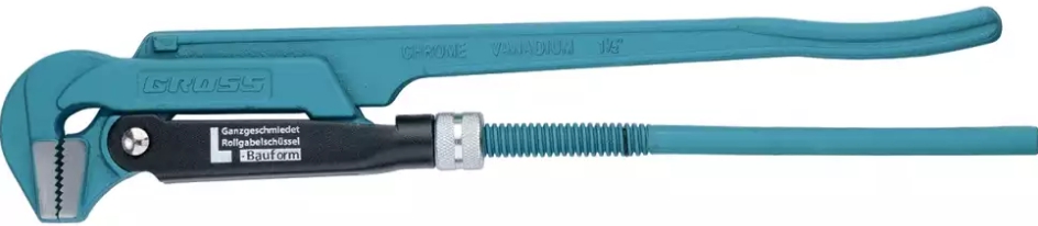 Ключ трубный, рычажный, цельнокованый, тип L, №2, 1,5, Gross