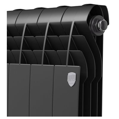 Радиаторы Royal Thermo BiLiner 500 Noir Sable биметаллические, чёрные боковое подключение